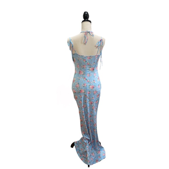 Tie Strap Floral Maxi Dress - Picture 3 of 3